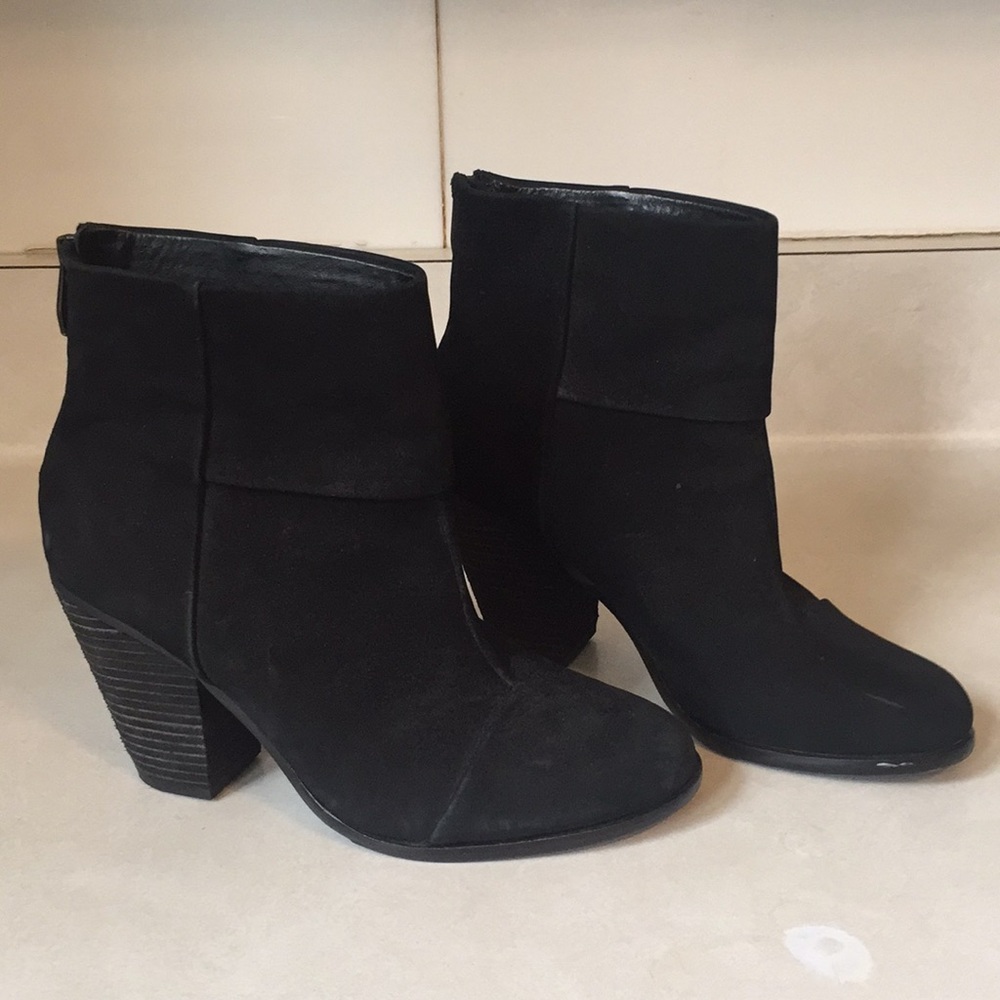 Vince Camuto ‘Hadley’ Booties, Black Suede, size 7